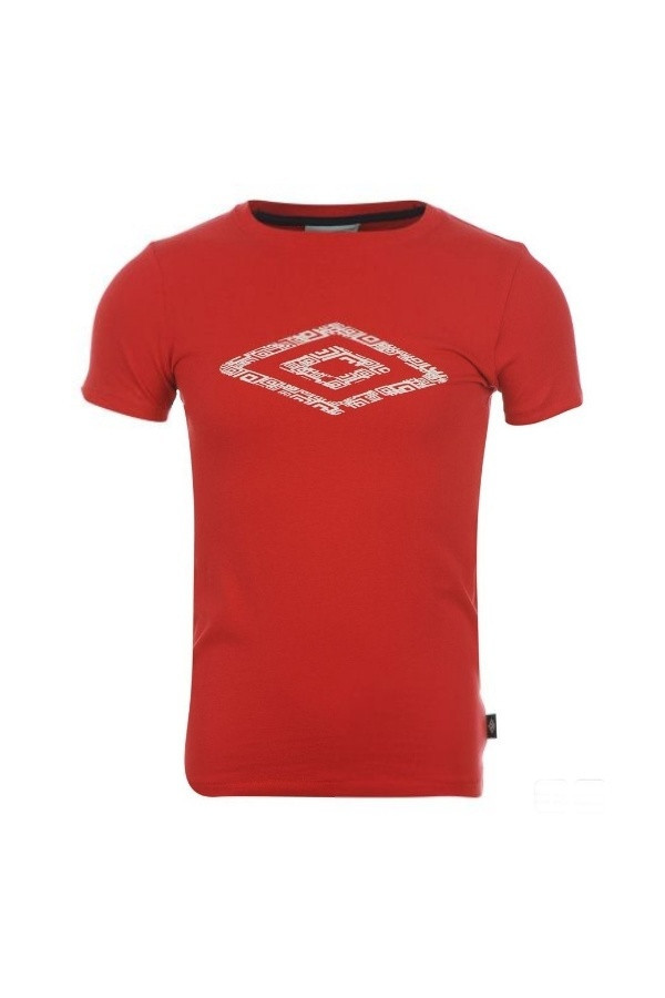 Umbro Cotton Logo T Shirt Boys Red - Červená / 11-12 - Umbro 11/12