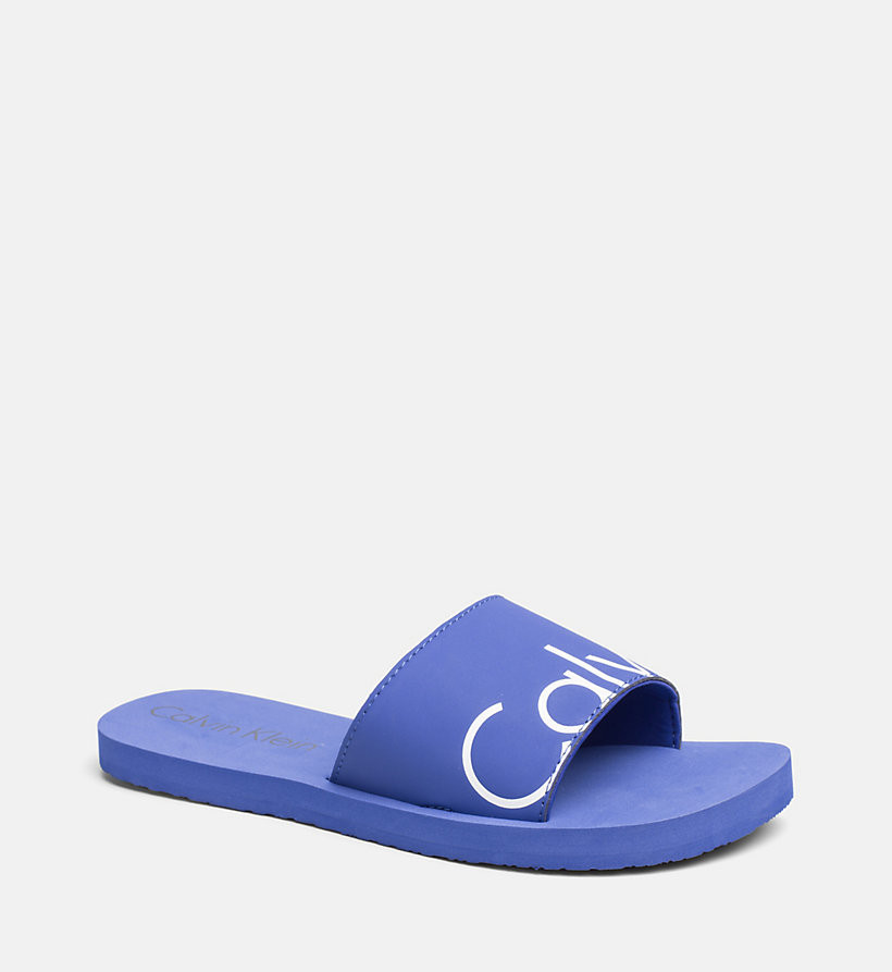 Pantofle KW0KW00398-038 modrá - Calvin Klein 41/42 Modrá