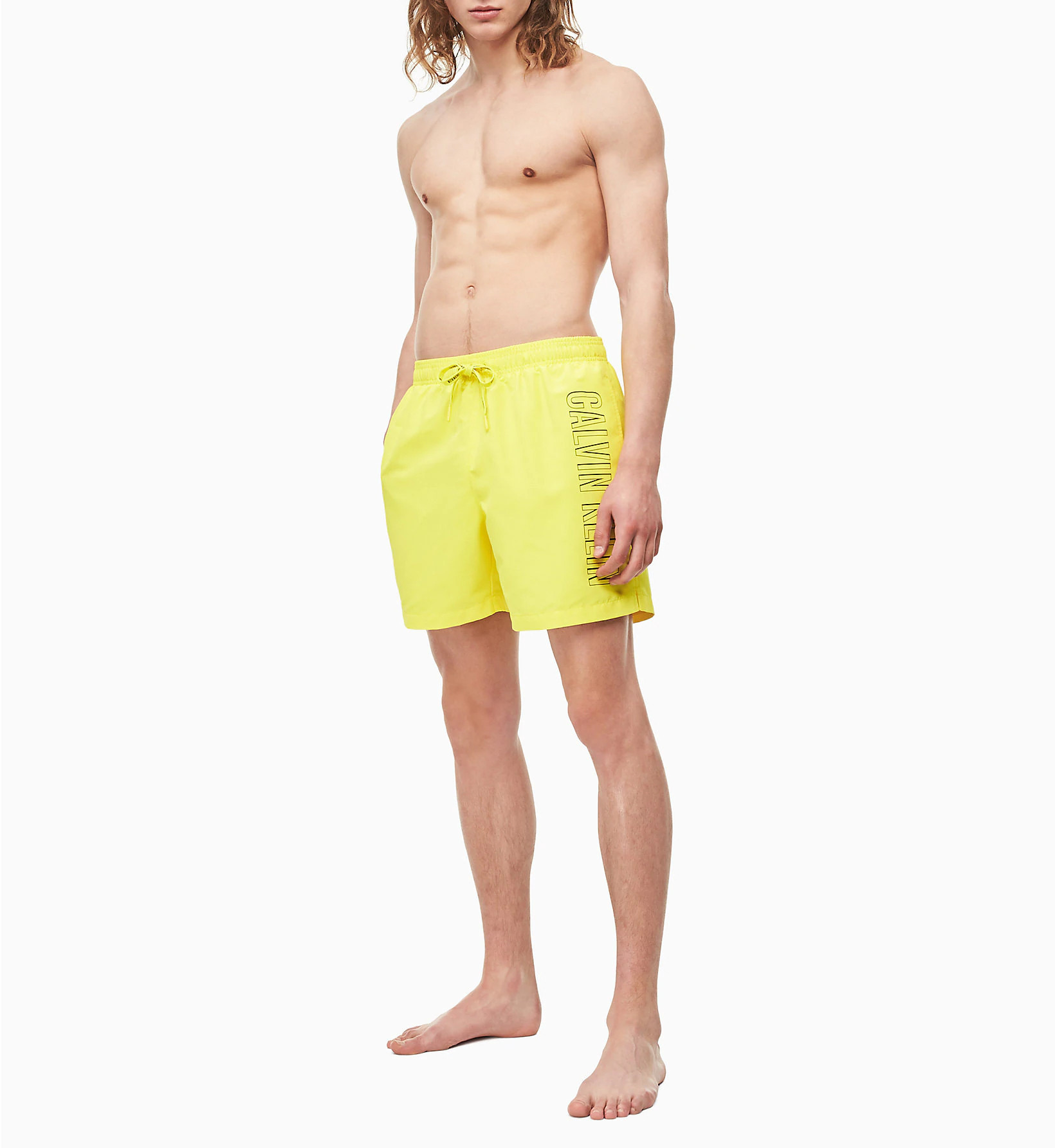 Pánské plavecké šortky KM0KM00381-ZAM žlutá - Calvin Klein M Žlutá
