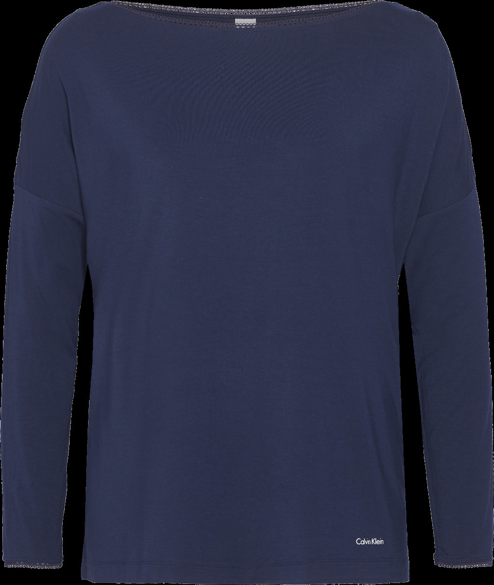 Dámské tričko na spaní QS6264E-2VZ tmavěmodrá - Calvin Klein tmavě modrá M
