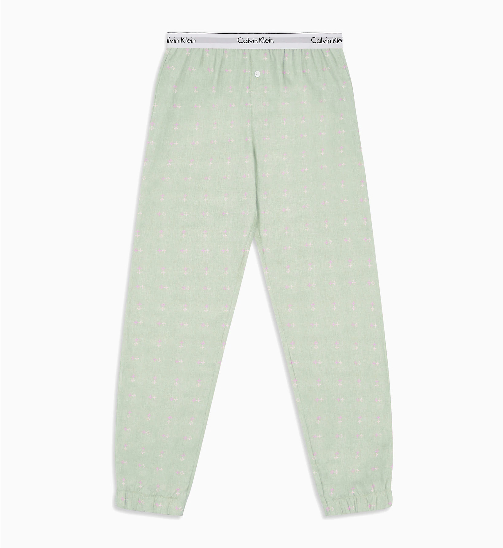 Dámské pyžamové kalhoty QS5934E-FPV zelená - Calvin Klein L Zelená