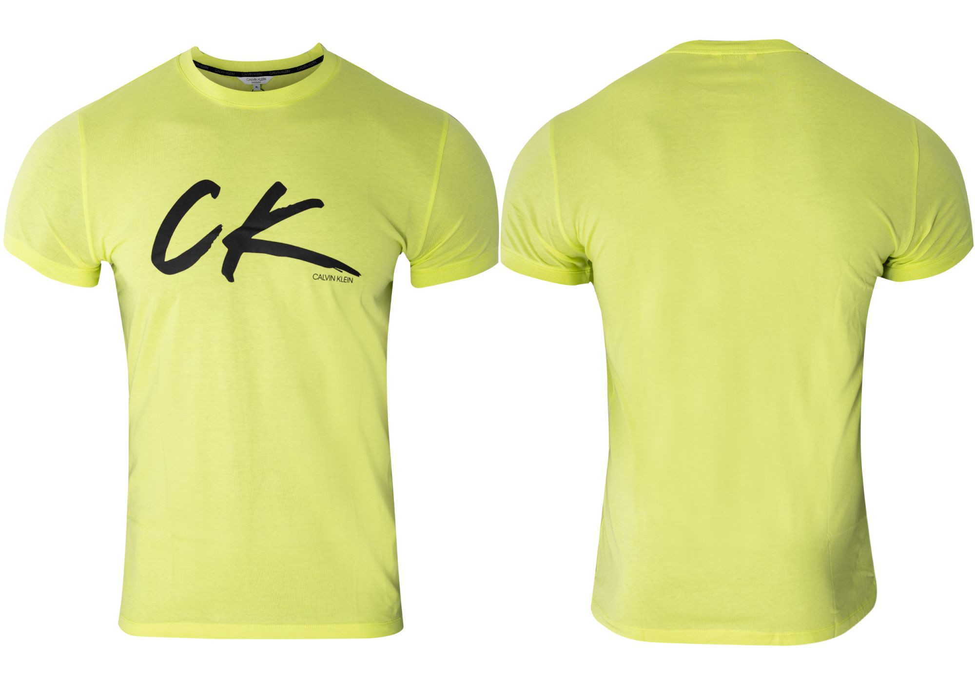Pánské tričko KM0KM00467-ZAA zelená - Calvin Klein M Zelená