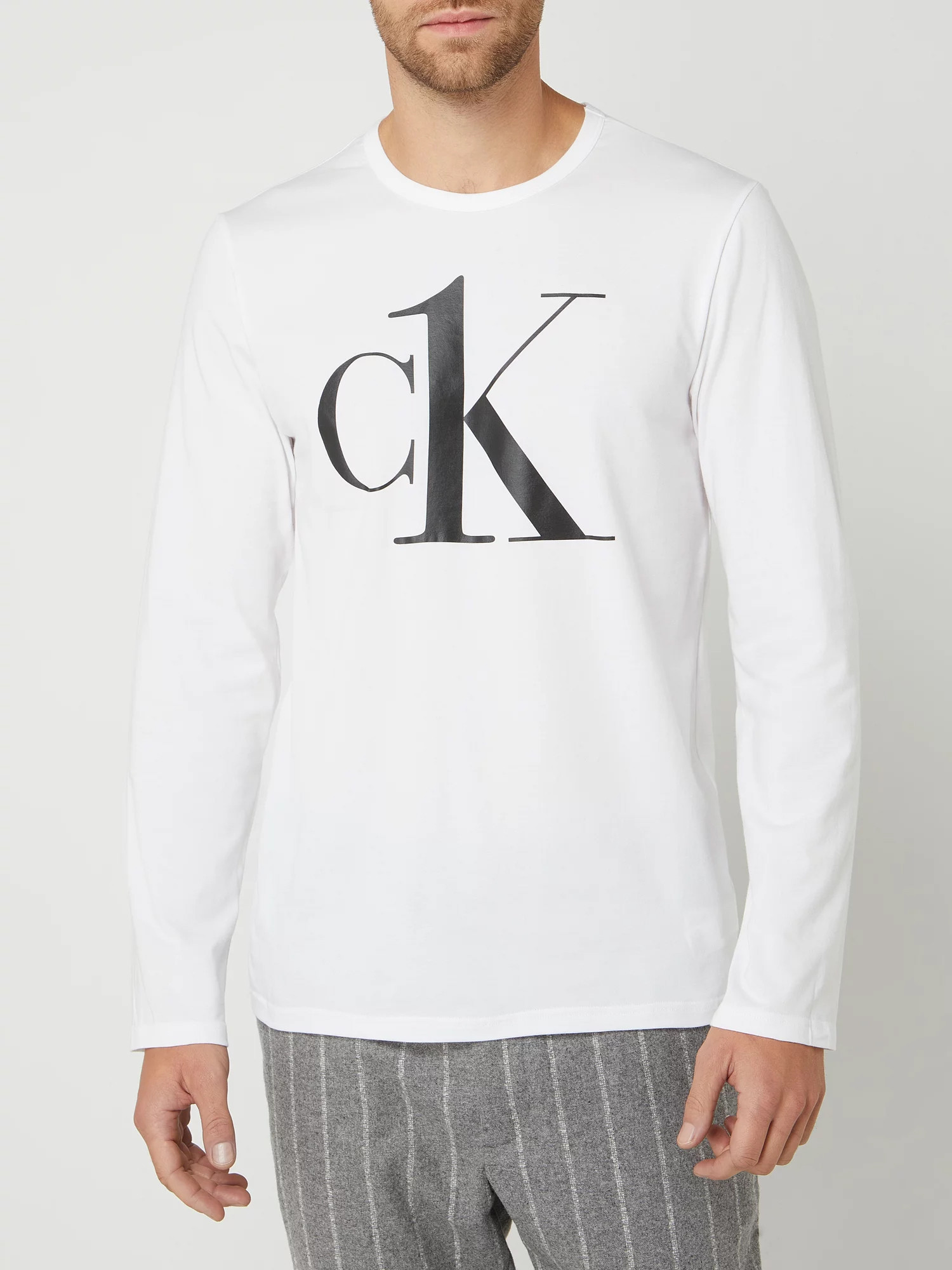 Pánské tričko NM2017E-7UM bílá - Calvin Klein bílá M