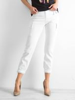 Dámské kalhoty s kapsami 166-D - FPrice bílá 34