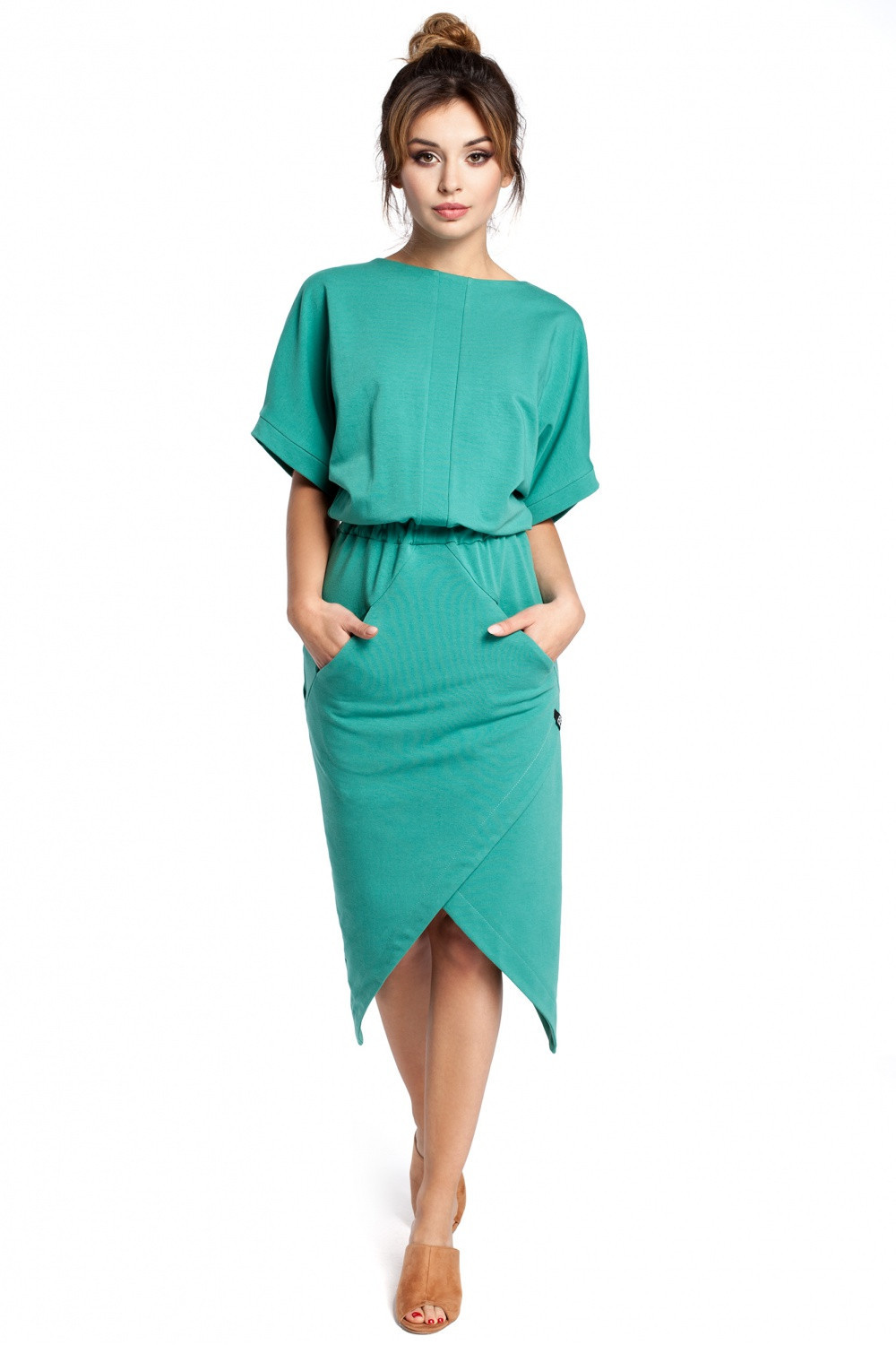 Dámské šaty B029 - BEwear S/M Zelená