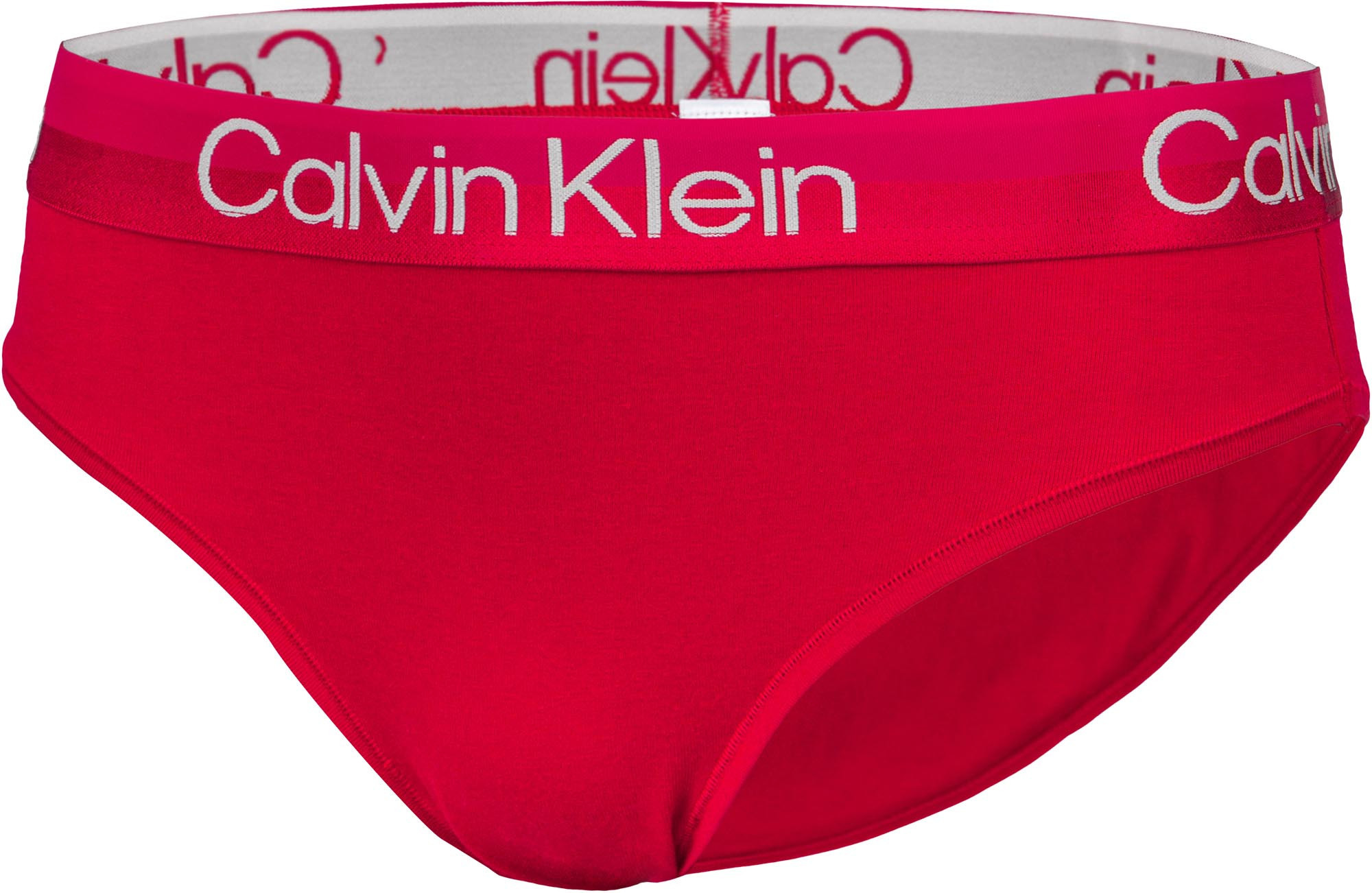 Dámské kalhotky s vysokým pasem QF6718E - XMK - Červená - Calvin Klein L Červená