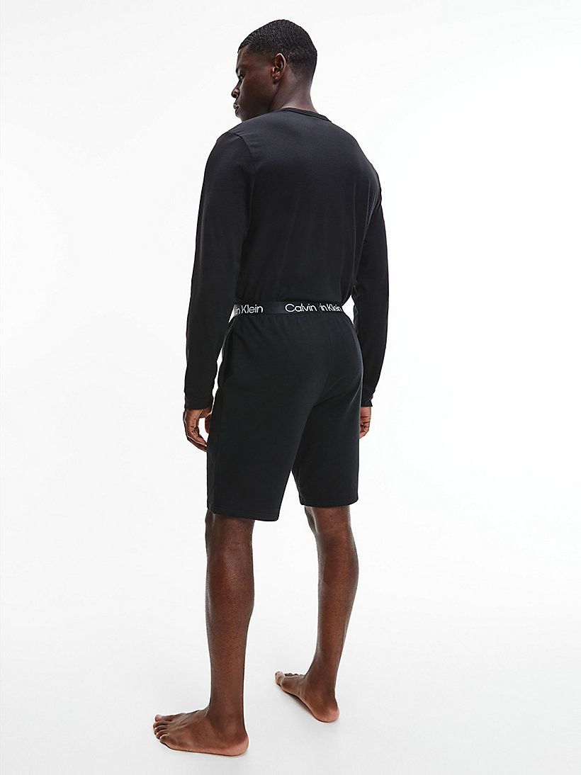 Pánské tričko s dlouhým rukávem NM2171E - UB1 - Černá - Calvin Klein černá M