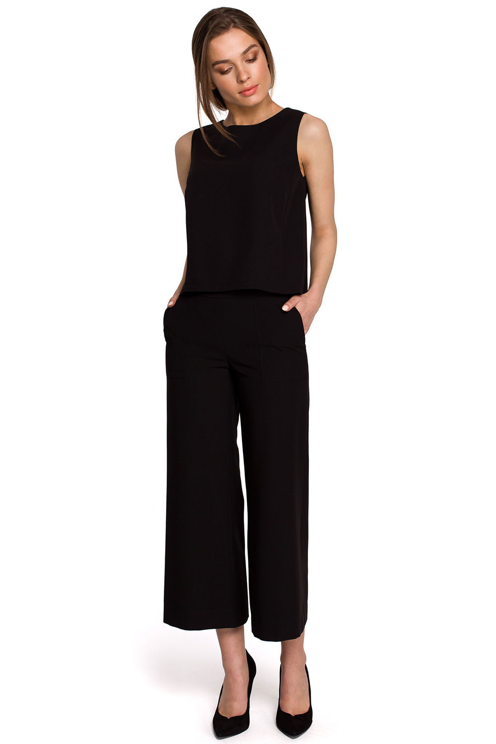 Dámské kalhoty S256 - Stylove černá XL
