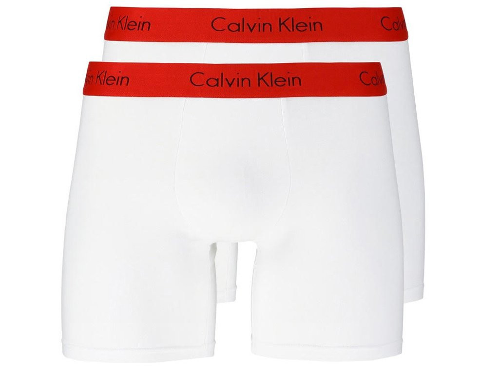 Pánské boxerky NB1464A-RGQ - Calvin Klein S bílá-červená