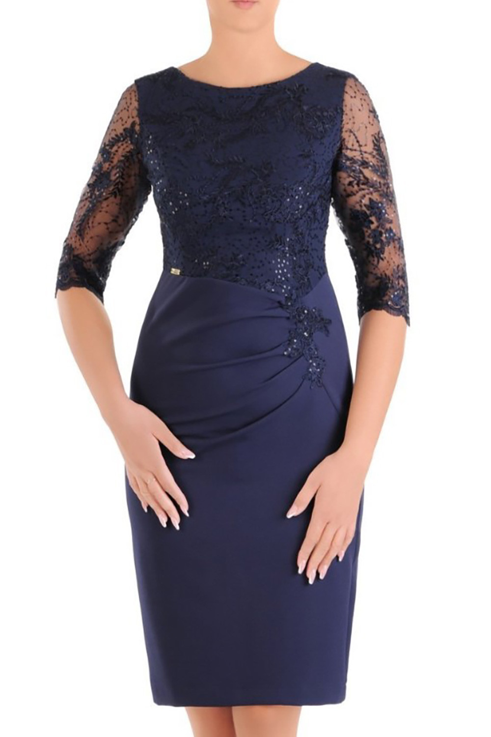 Dámské šaty Silwane model 152763 - Jersa 42 tmavě modrá