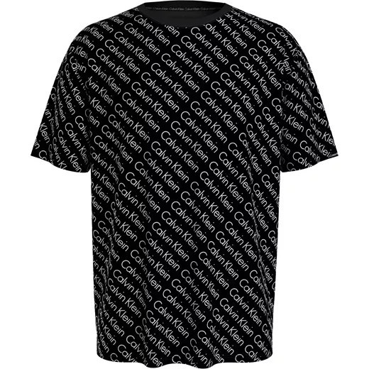 Pánské triko KM0KM00764 - 0GQ černá s bílým potiskem - Calvin Klein černá M