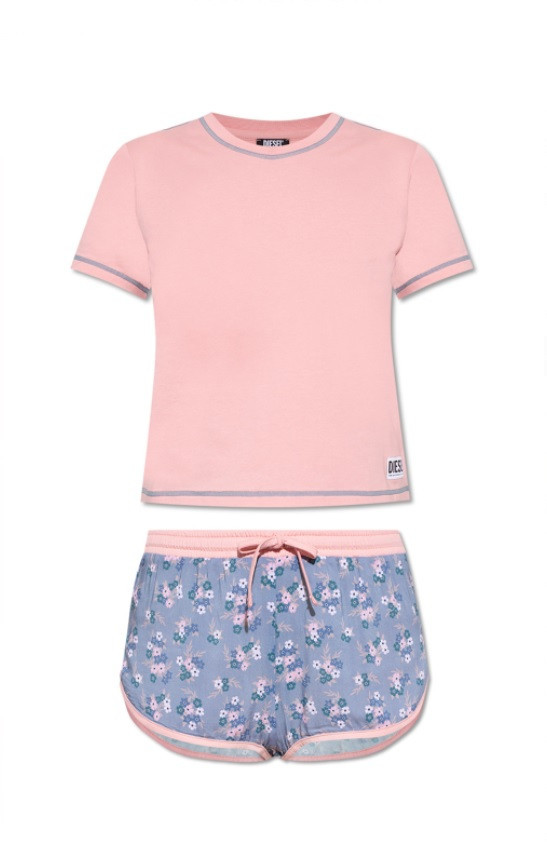 Dámské pyžamo A05135-0EGAY-E5910 - růžová - Diesel M Růžová