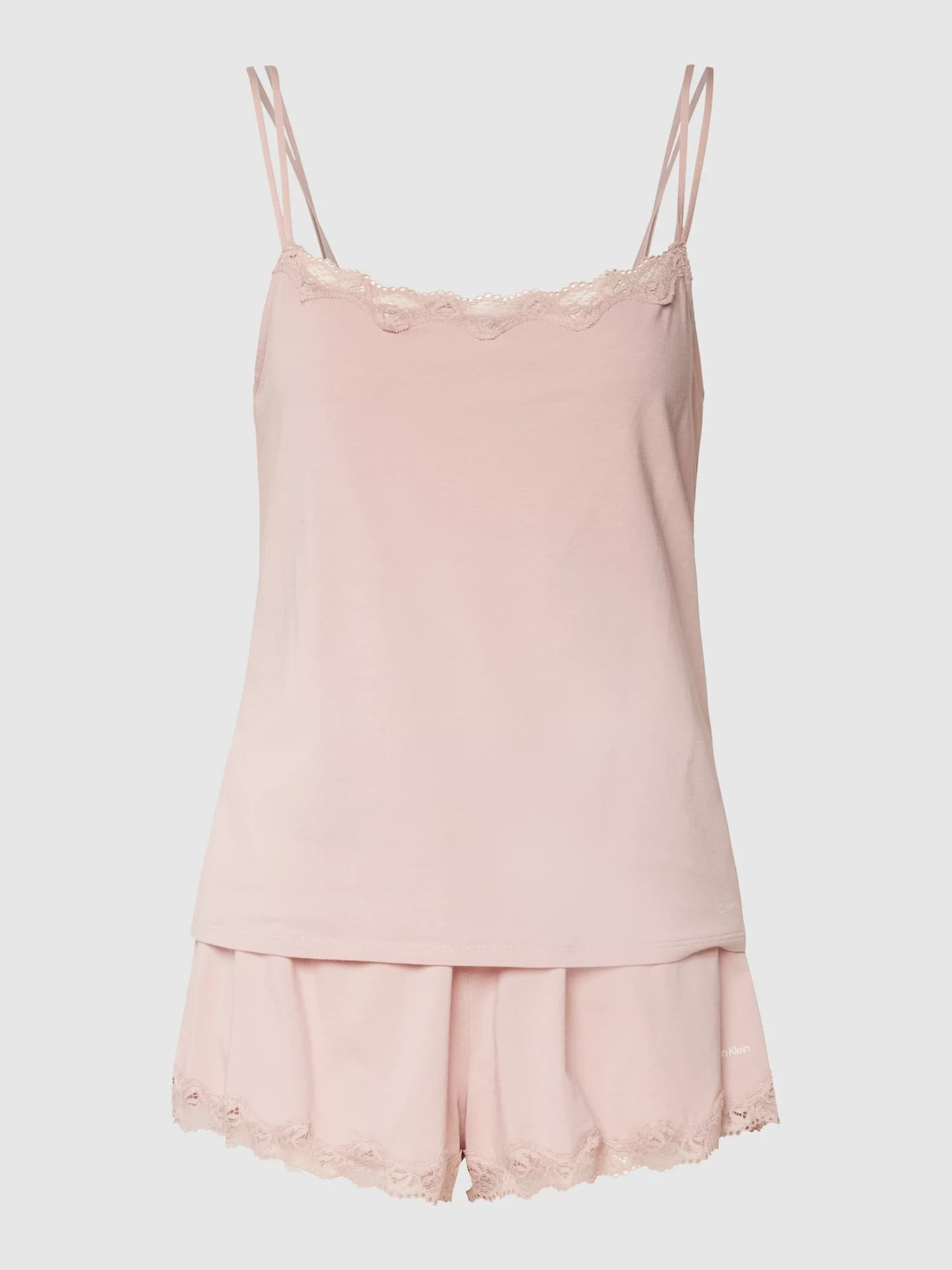 Dámské pyžamo - QS6820E TQO - starorůžová - Calvin Klein L staro růžová