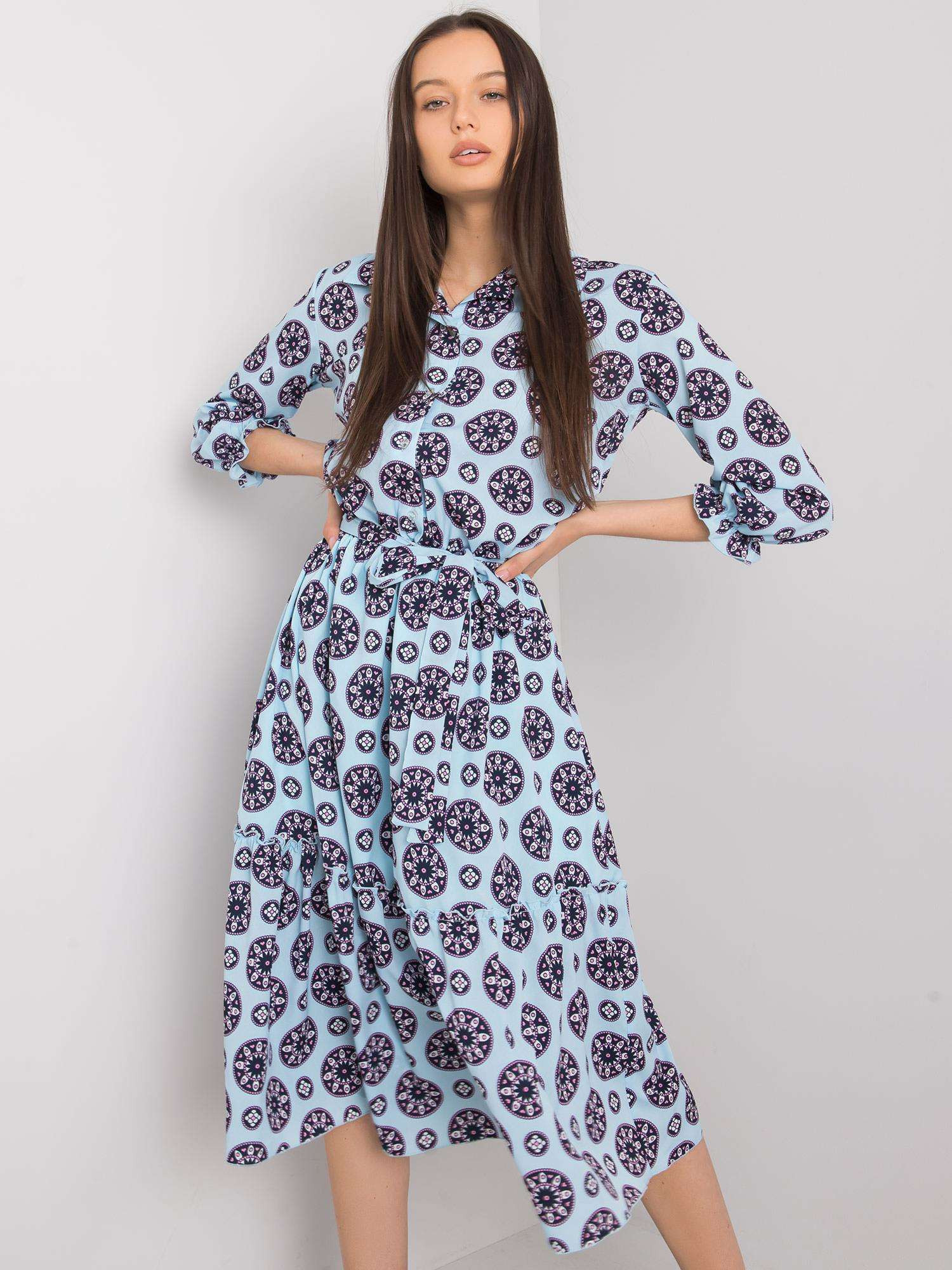 Dámské šaty SK 508525 - FPrice 42 modro-růžová