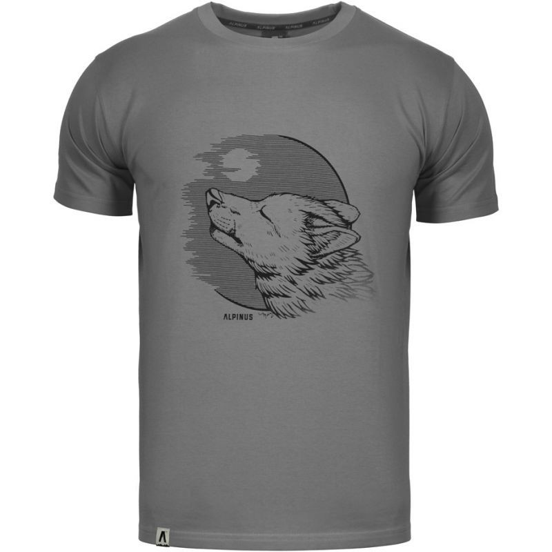 Pánské tričko Wild nature SI43986 - Alpinus tmavě šedá S