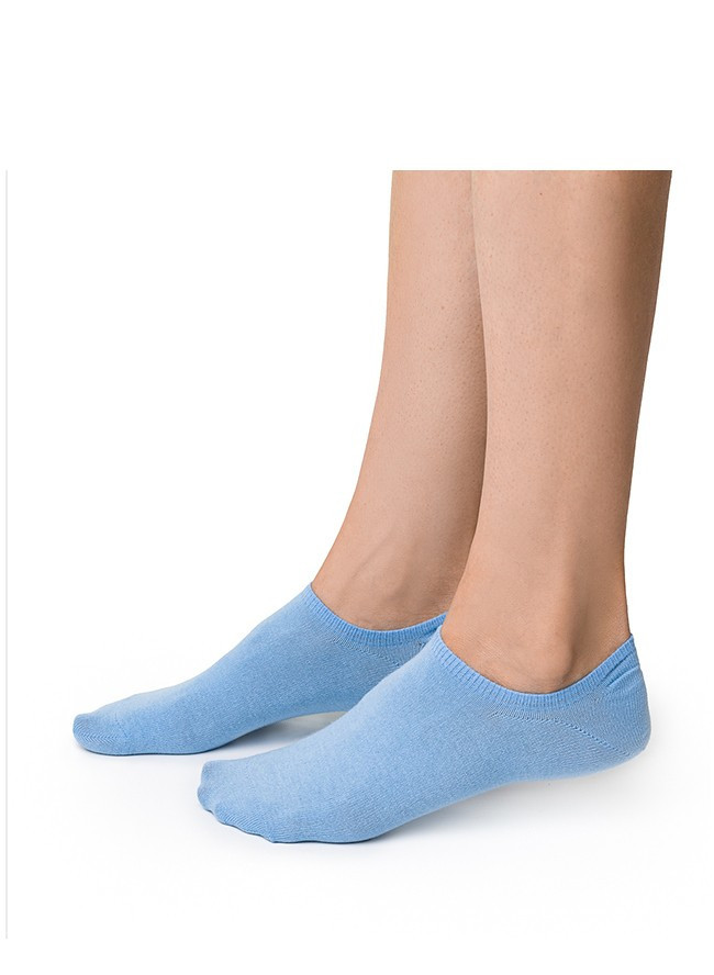 Dámské ponožky 073 - Steven 35-37 bílo/sv.modrá