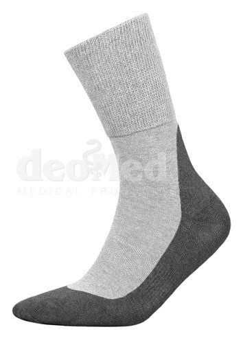 Unisex ponožky zdravotní Medic Deo Silver - DeoMed sv. šedá s tm. šedou 47/49