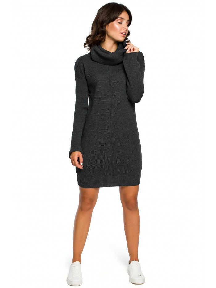 Pletené svetrové šaty BK010 - Moe UNI khaki
