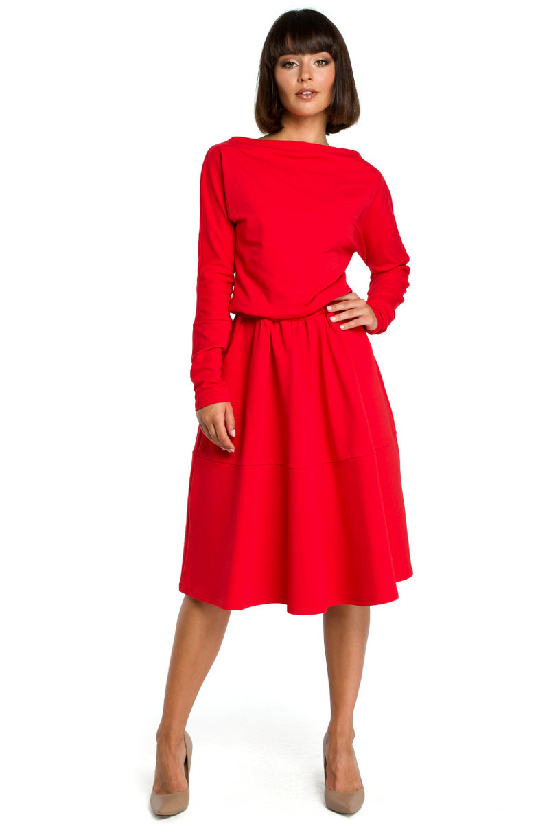 Dámské šaty B087 - BeWear červená L
