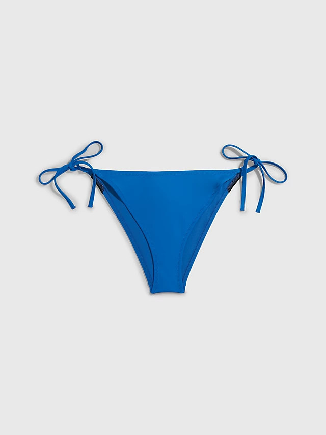 Dámské plavkové kalhotky BIKINI na zavazování KW0KW01982 C4X modrá - Calvin Klein L