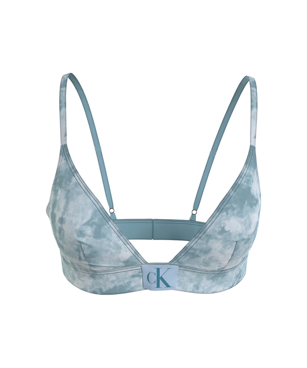 Dámská plavková podprsenka bikini KW0KW02121 OGY modrá - Calvin Klein S