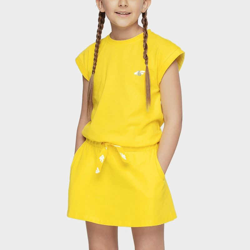 Dětské šaty Jr HJL21-JSUDD001A 71S - 4F 128 Žlutá