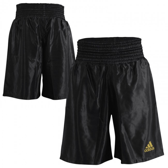 Pánské boxerské šortky - ADISMB01 Multi Boxing Short černá - Adidas černá se zlatou L