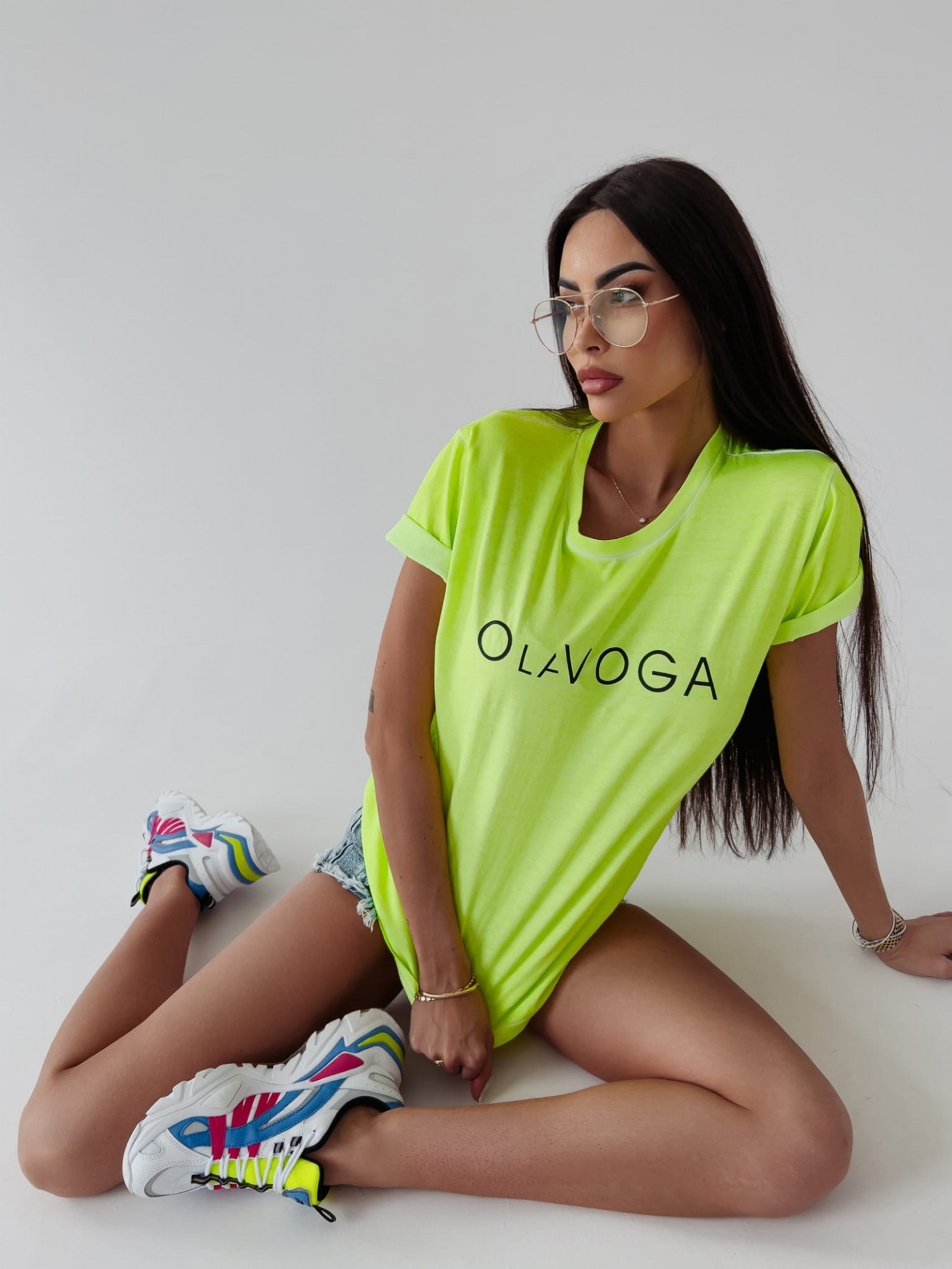 Dámské tričko 277745 neonově limetkové - Ola Voga UNI