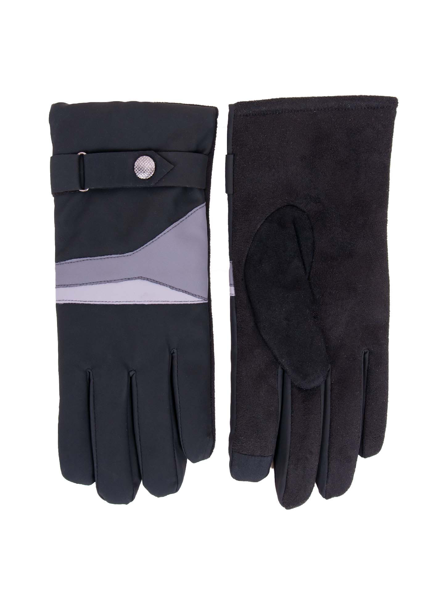 Pánské rukavice RS-081 černá s šedou - Yoclub černá s šedou 27