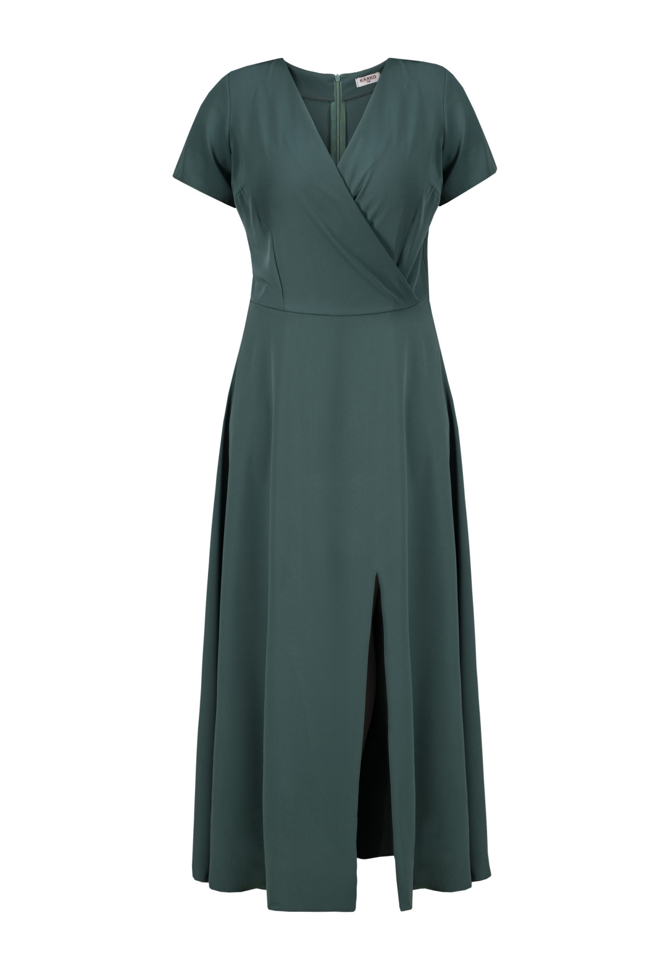 Dámské šaty SA562 tm. zelená - Karko 46