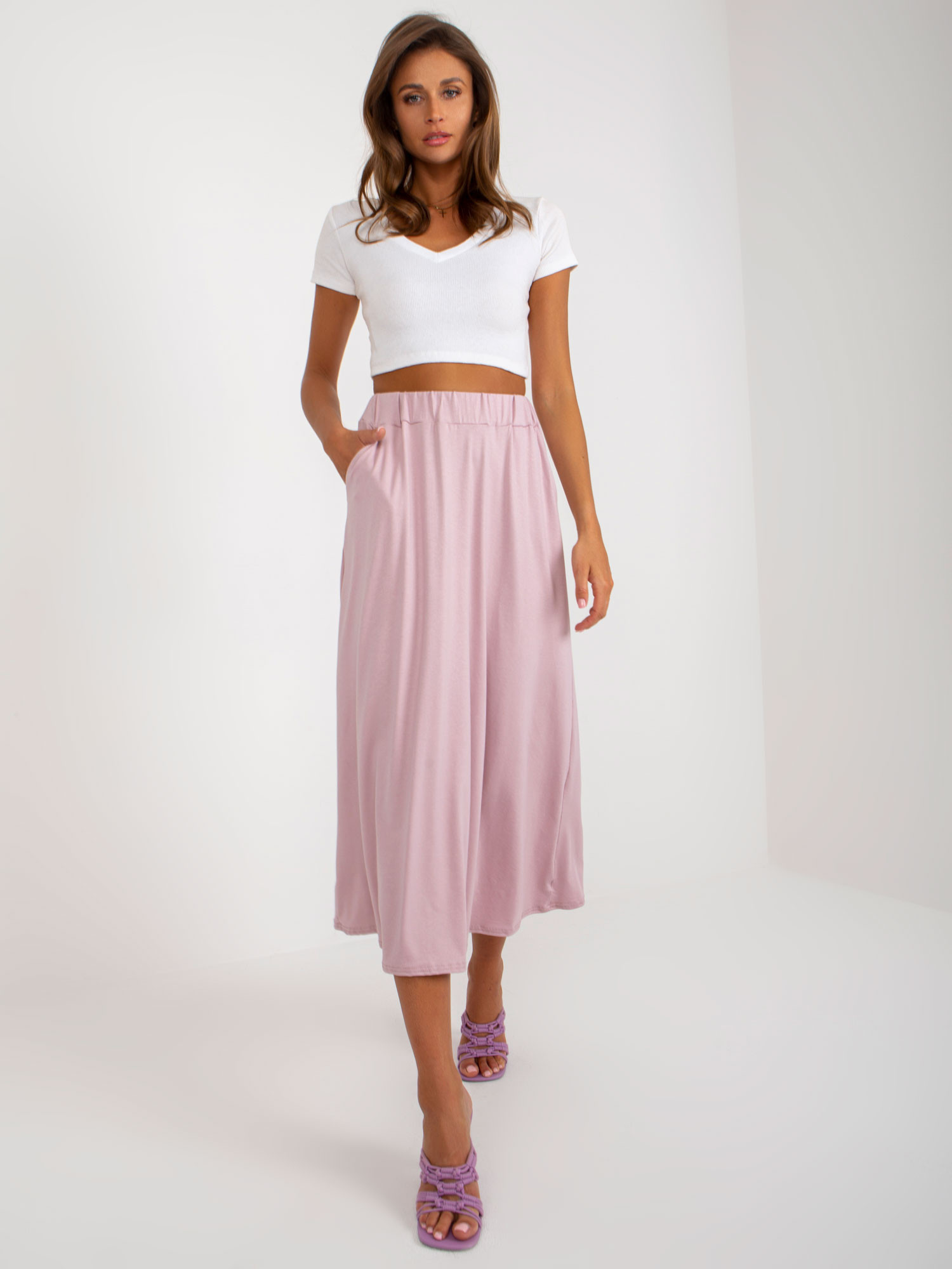 Dámská sukně WN SD 5005.13 Pudr růžová - FPrice pudrovo-růžová S/M