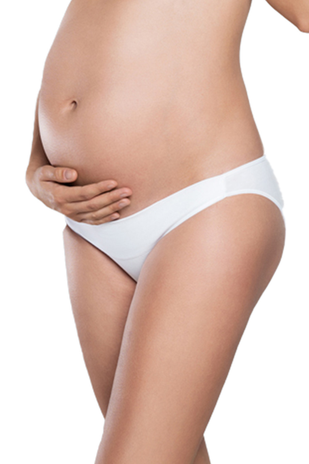 Dámské těhotenské kalhotky Lux mini bílé - Italian Fashion L
