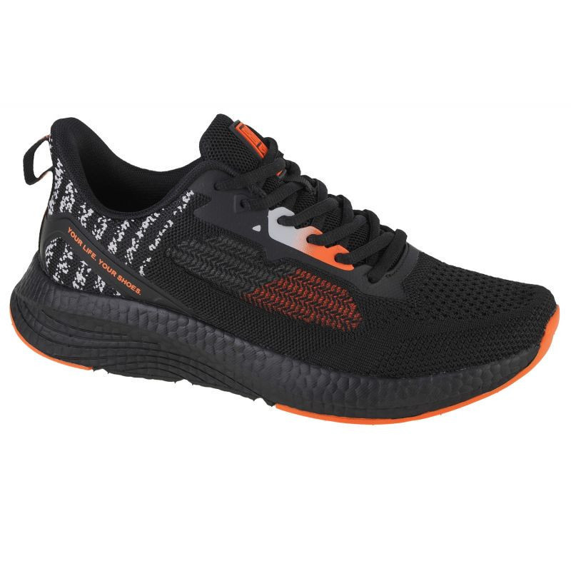 Pánské sportovní boty M LL174108 Černá s oranžovou - Big Star černá-oranžová 42