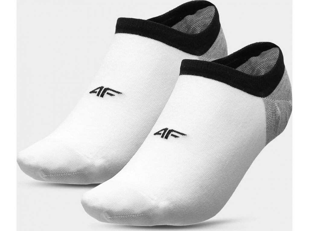 Pánské nízké kotníkové ponožky NOSD4-SOM200-10S+10S Bílá s šedou - 4F bílá s šedou 39-42