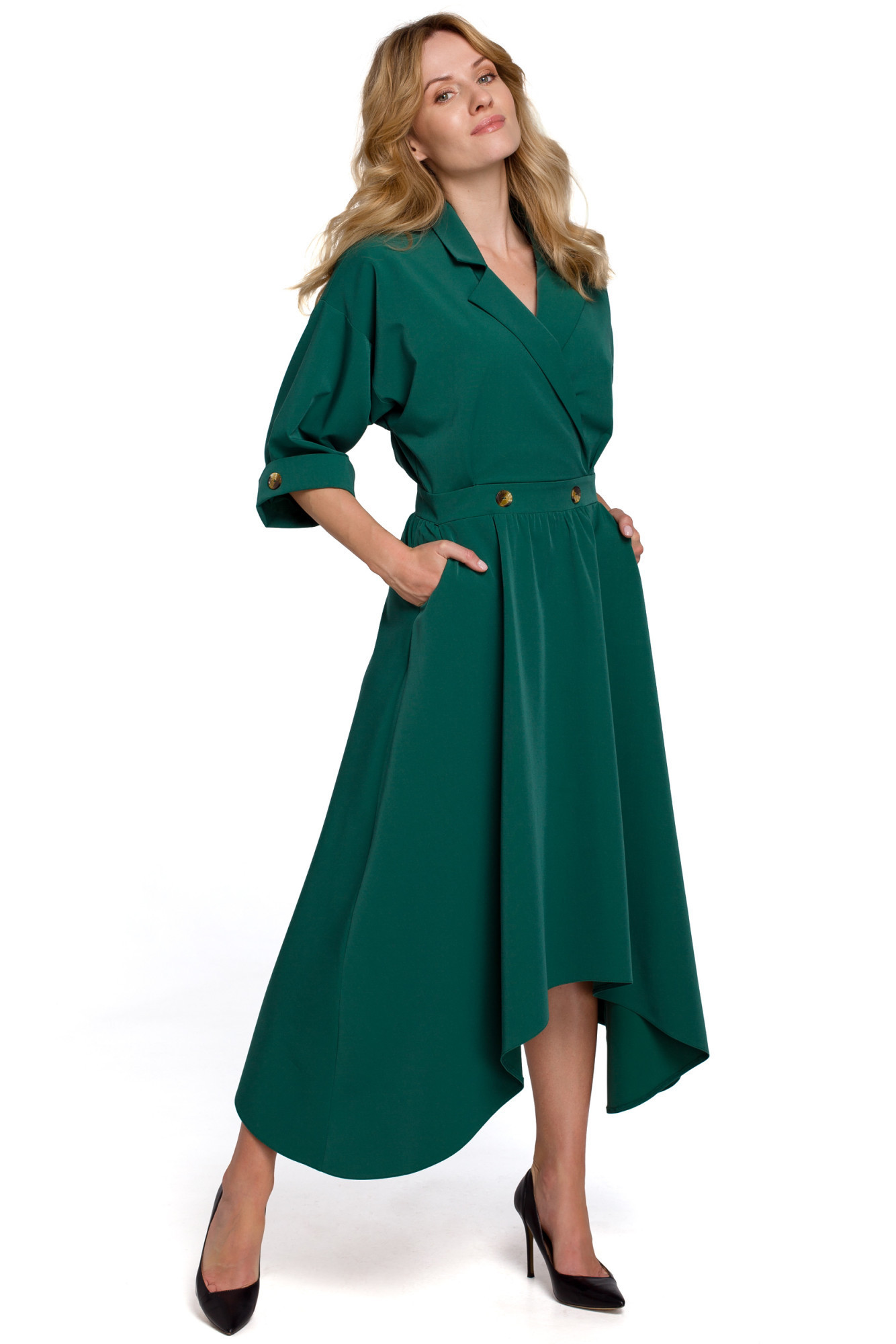 Dámské šaty K086 zelené - Makover XL