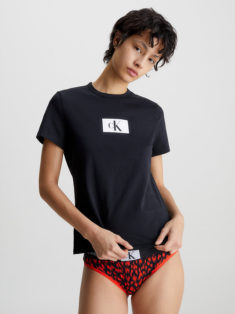 Dámské tričko CK96 000QS6945E UB1 černá - Calvin Klein M