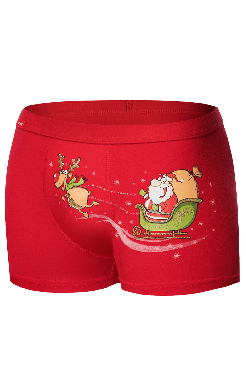 Pánské boxerky Santa's sleigh 007/67 červené - Cornette XXL