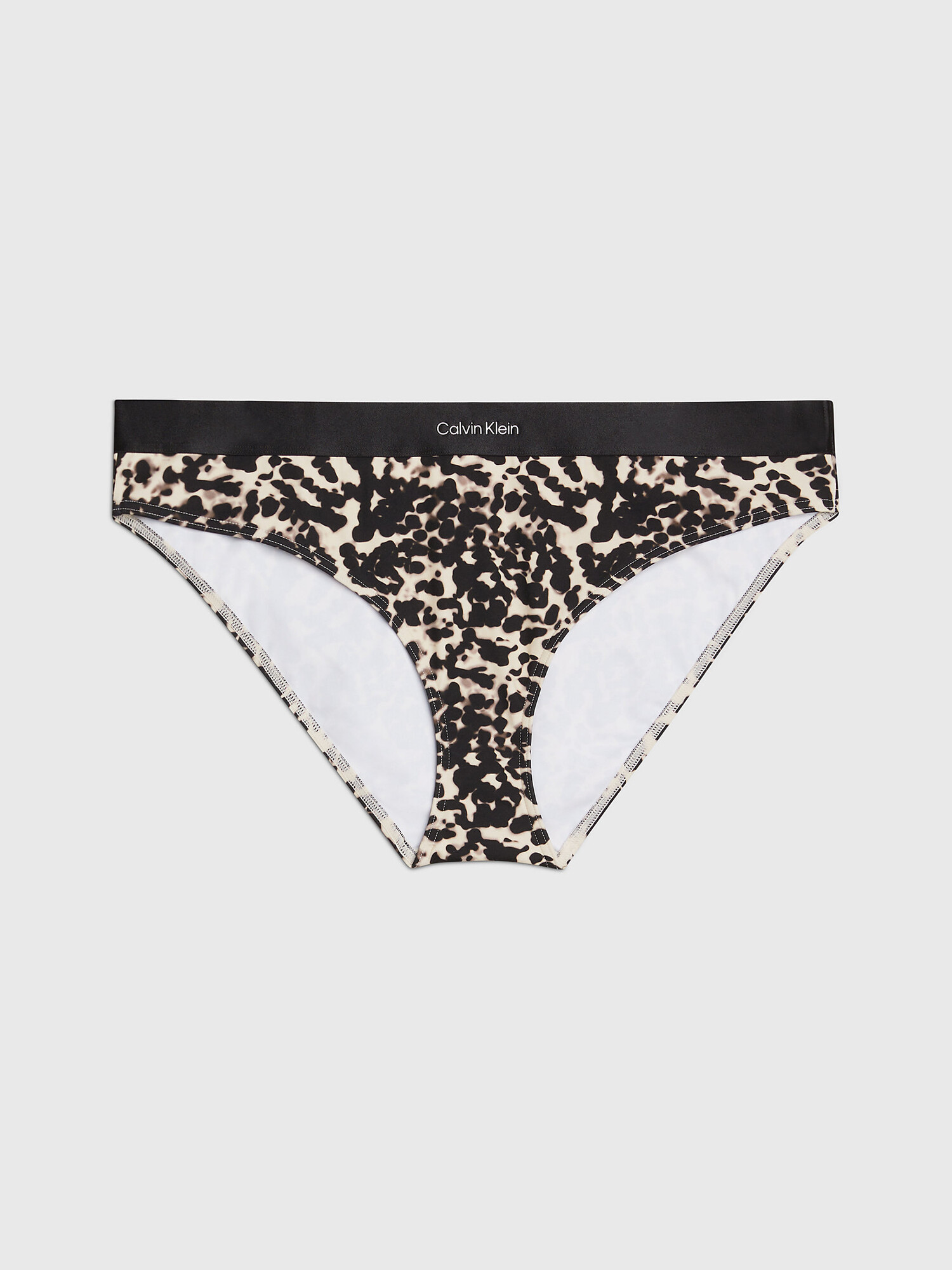 Dámské plavkové kalhotky KW0KW02490 0GM vzor leopard - Calvin Klein S