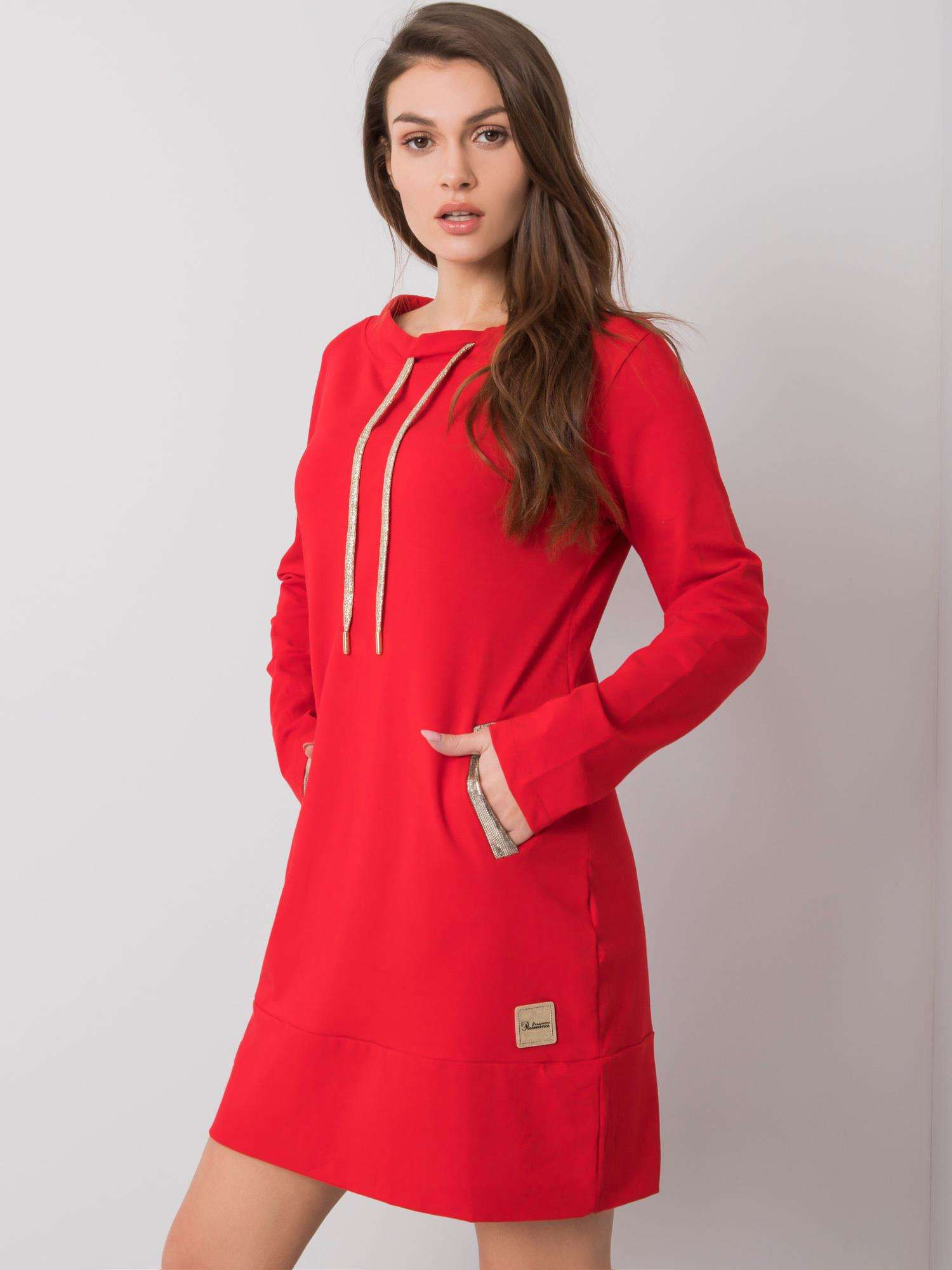 Dámské šaty RV SK 6067.15x Červená - FPrice červená L/XL