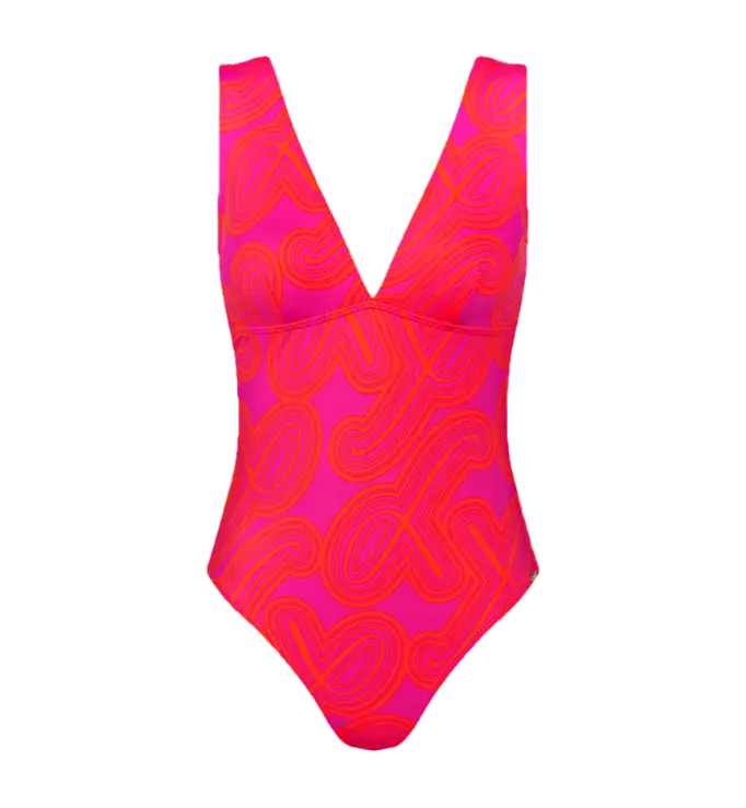Dámské jednodílné plavky Flex Smart Summer OP 05 pt - Triumph světlá kombinace růžové (M019) 03