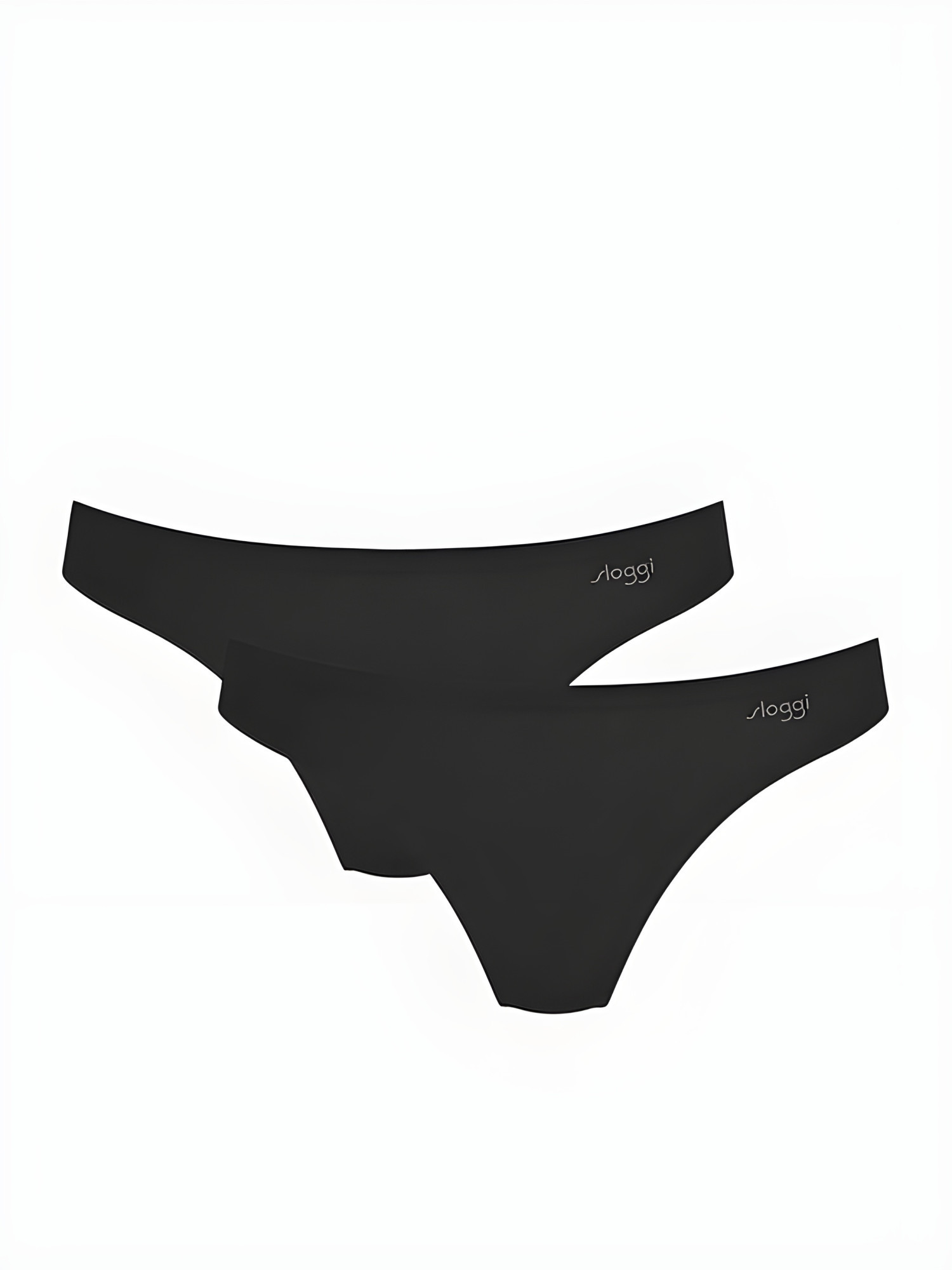 Dámské kalhotky Sloggi ZERO One Tanga 2P černé hedvábně bílá (00GZ) 00XS