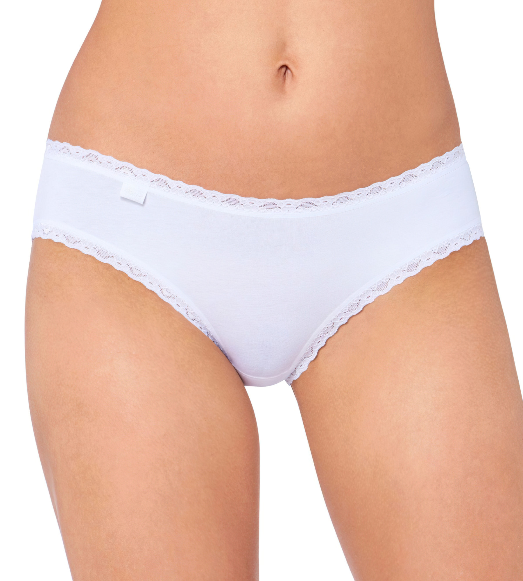 Kalhotky 24/7 Cotton Lace Hipster bílé - Sloggi bílá (0003) 0036