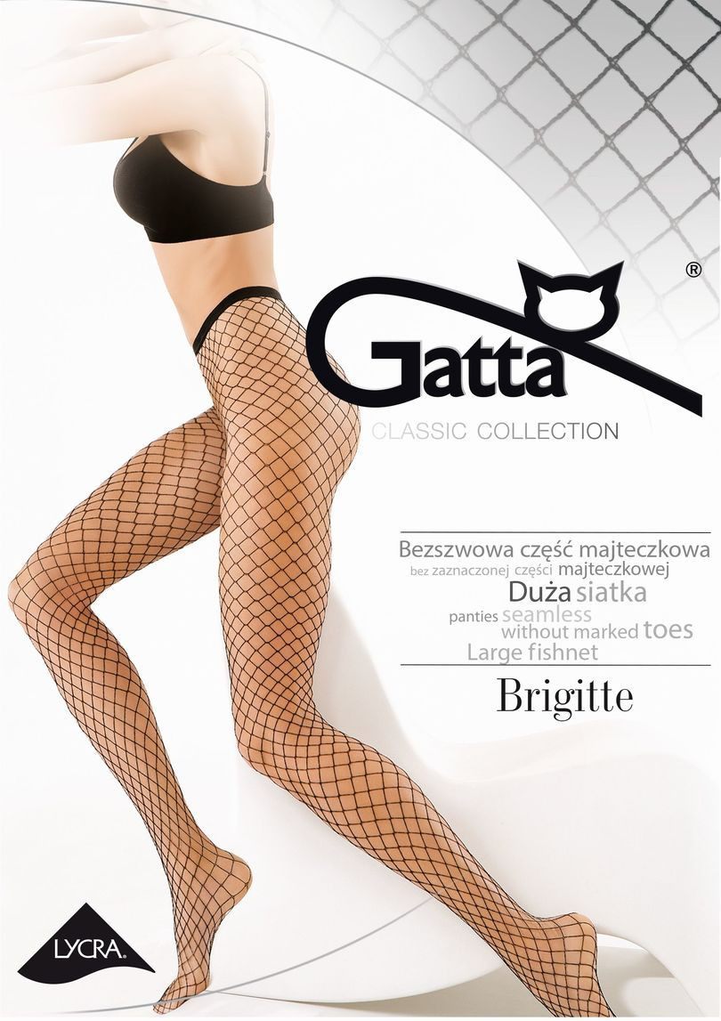 BRIGITTE - Dámské punčochové kalhoty kabaretky 05 - GATTA nero 3-4