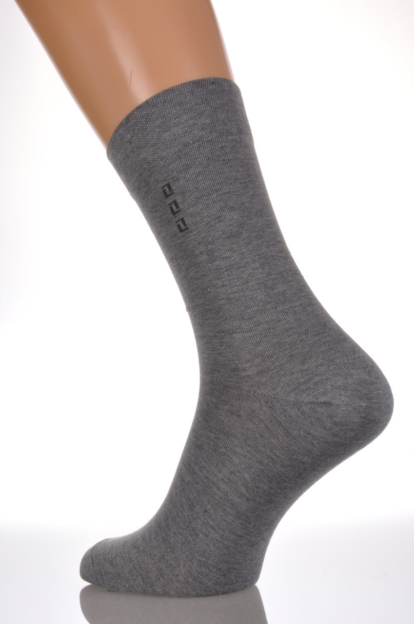Pánské vzorované ponožky k obleku DERBY TMAVĚ ŠEDÁ 45-47