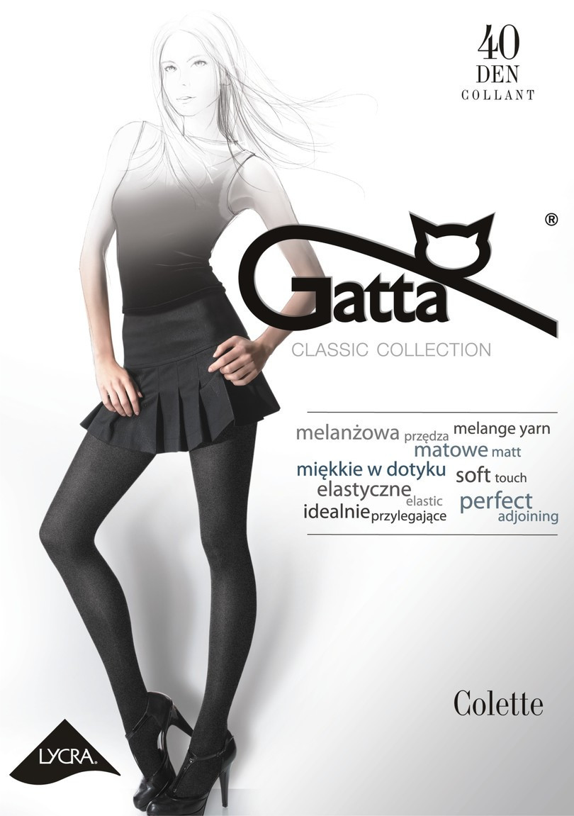 COLETTE 1 - Dámské punčochové kalhoty - GATTA MELANGE 2 GRAFIT 2-S