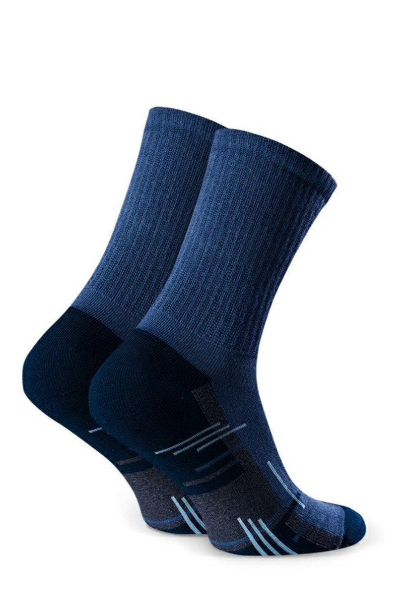Pánské polofroté sportovní ponožky 047 MELANŽOVĚ ŠEDÁ 41-43