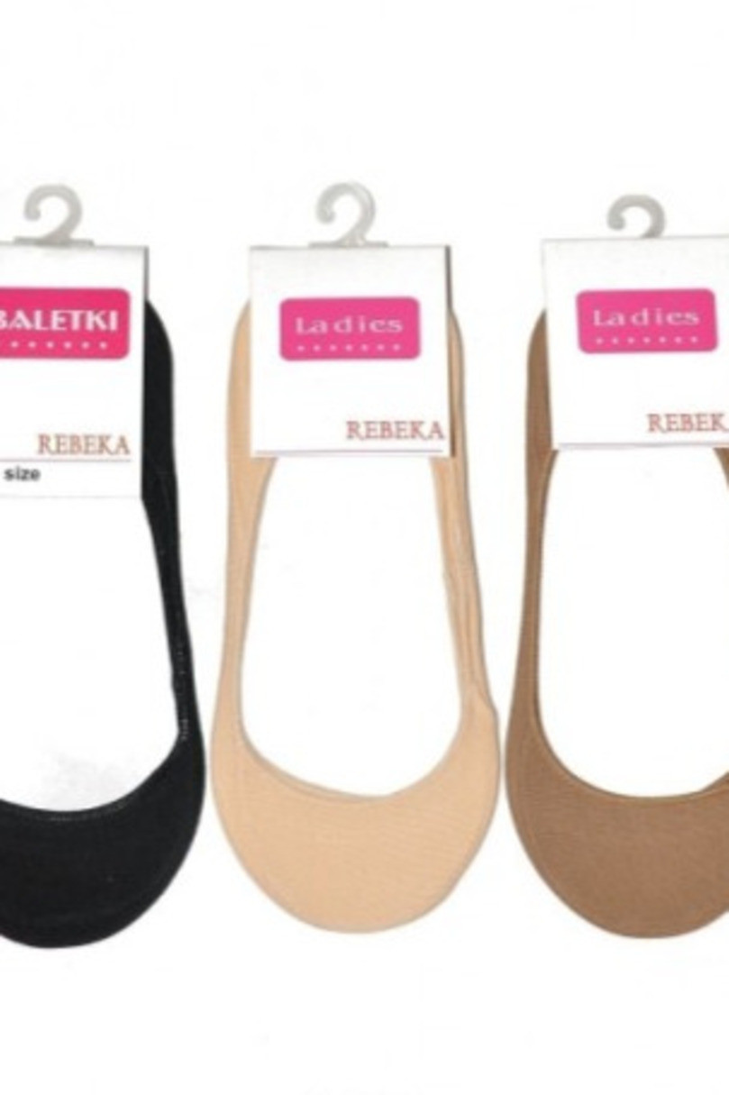 Bavlněné dámské ponožky baleríny 1251 černá Univerzální