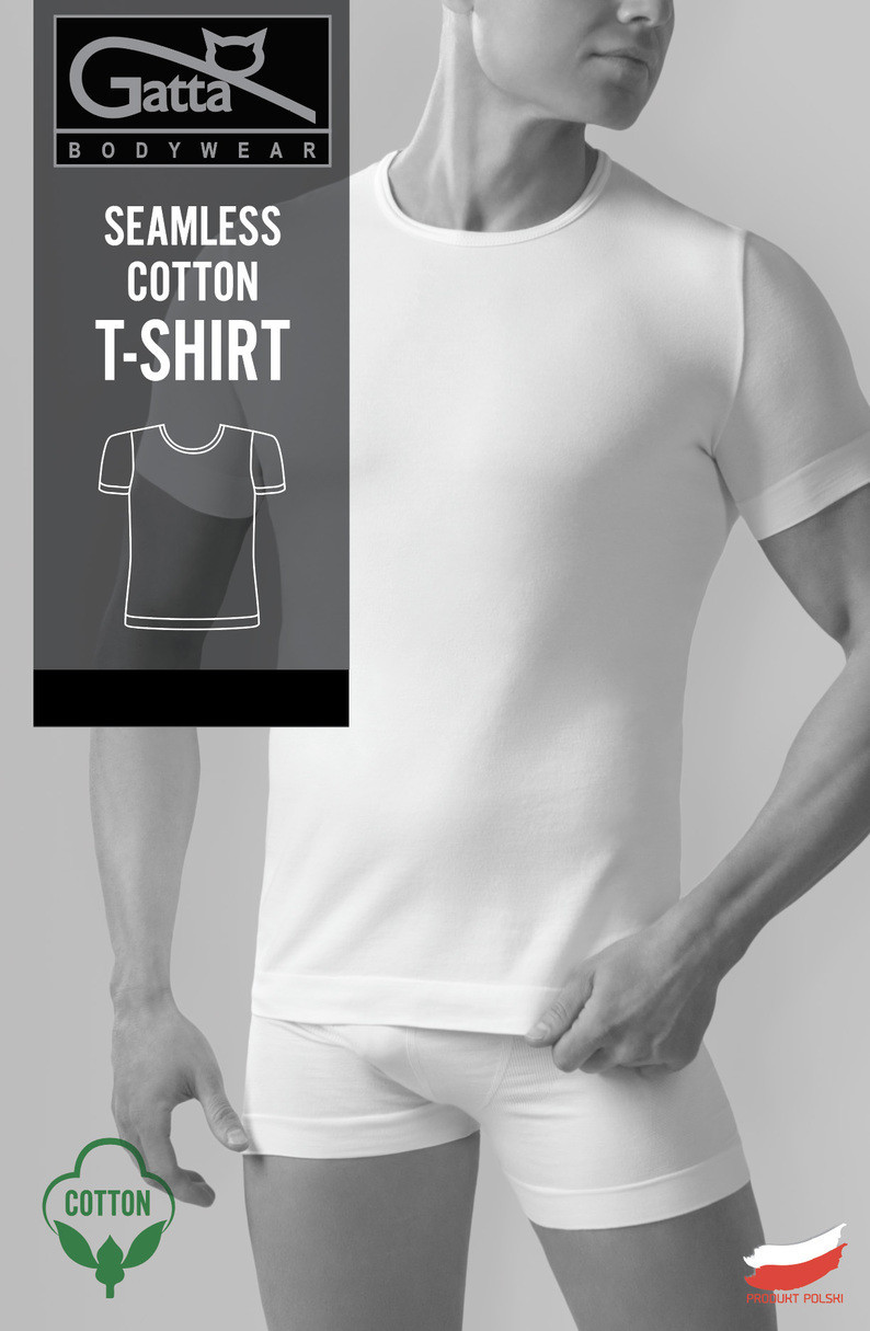 Koszulka Męska - SEAMLESS COTTON T-SHIRT černá M