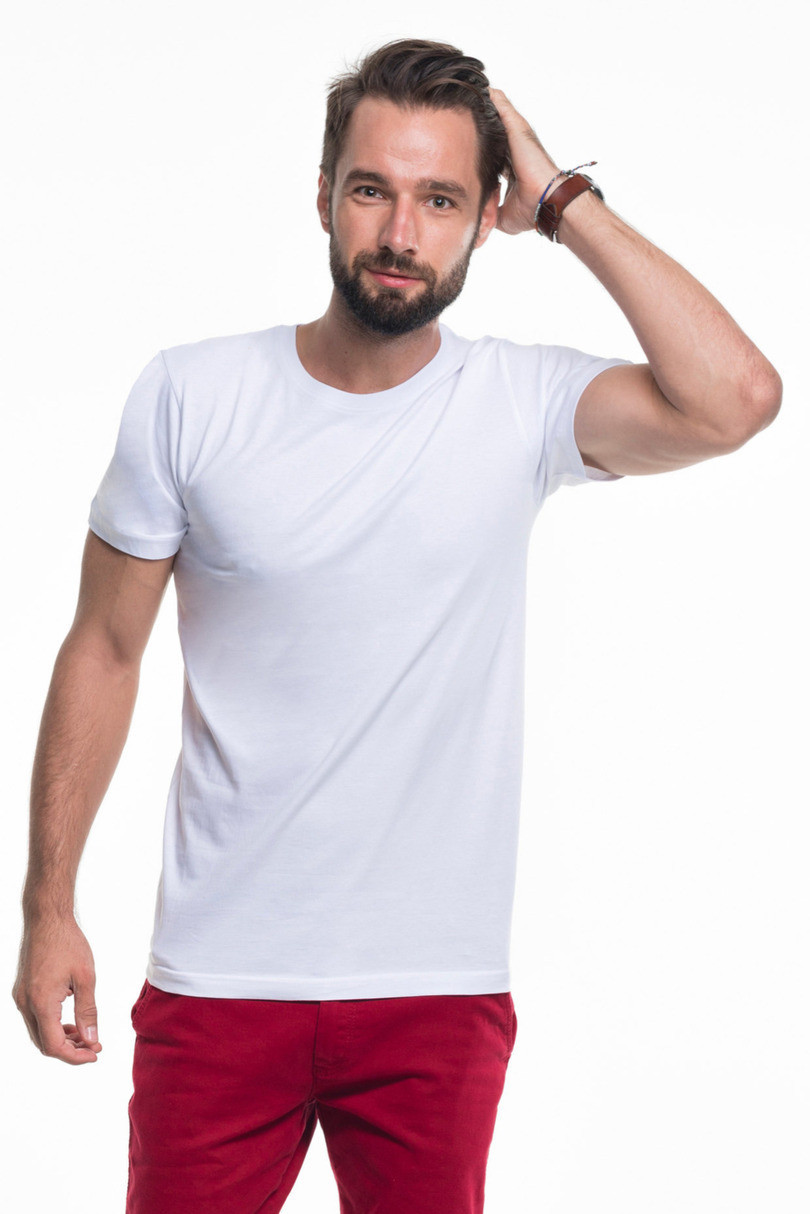Pánské tričko T-shirt Heavy Slim 21174-20 bílá S
