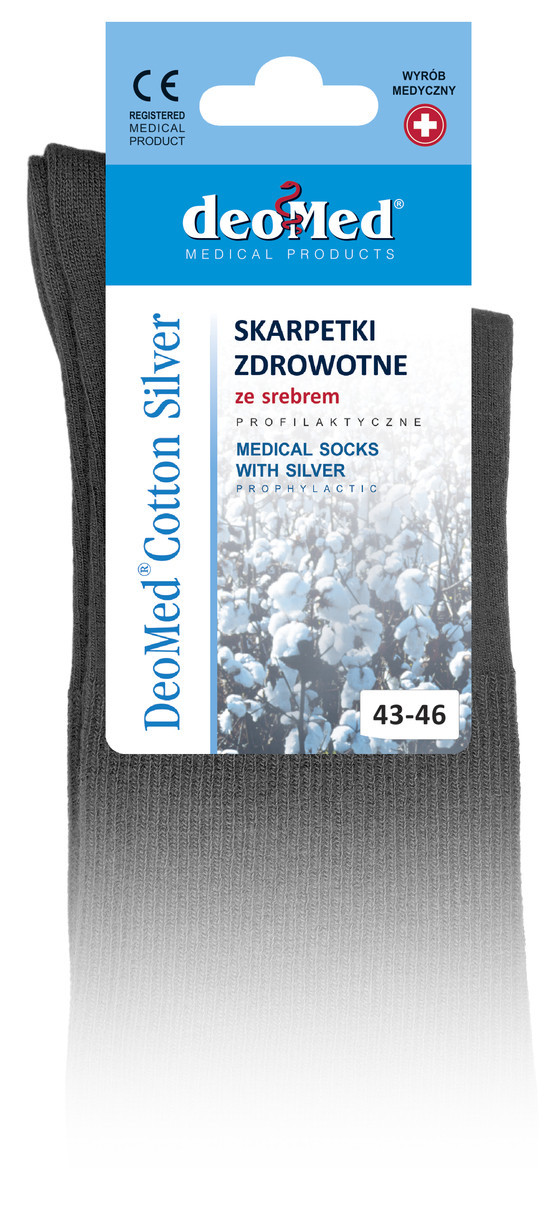 Ponožky DEOMED COTTON SILVER černá 39-42